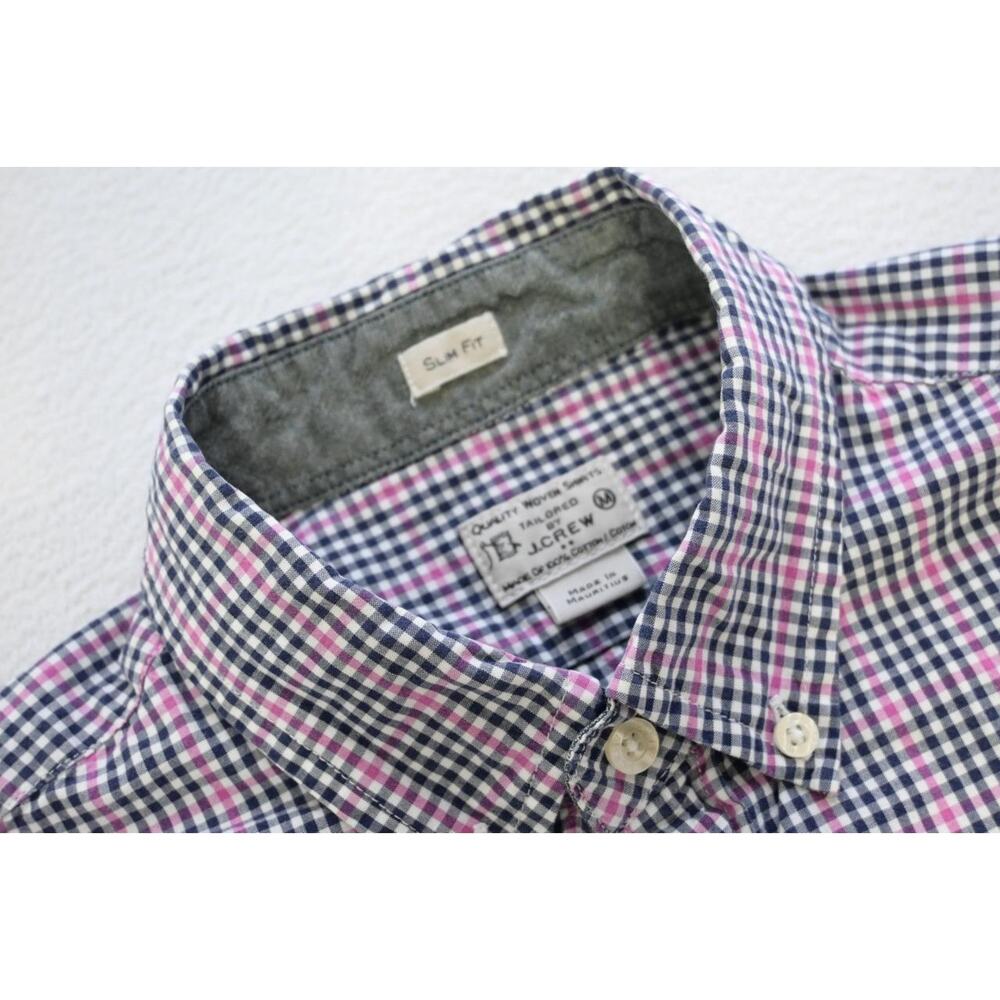 J Crew Dress Shirt Slim Fit Casual Plaid Long Sleeve Mens Size Medium
